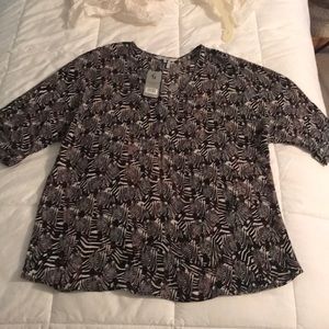 New Zebra print blouse by ZOZo-never worn